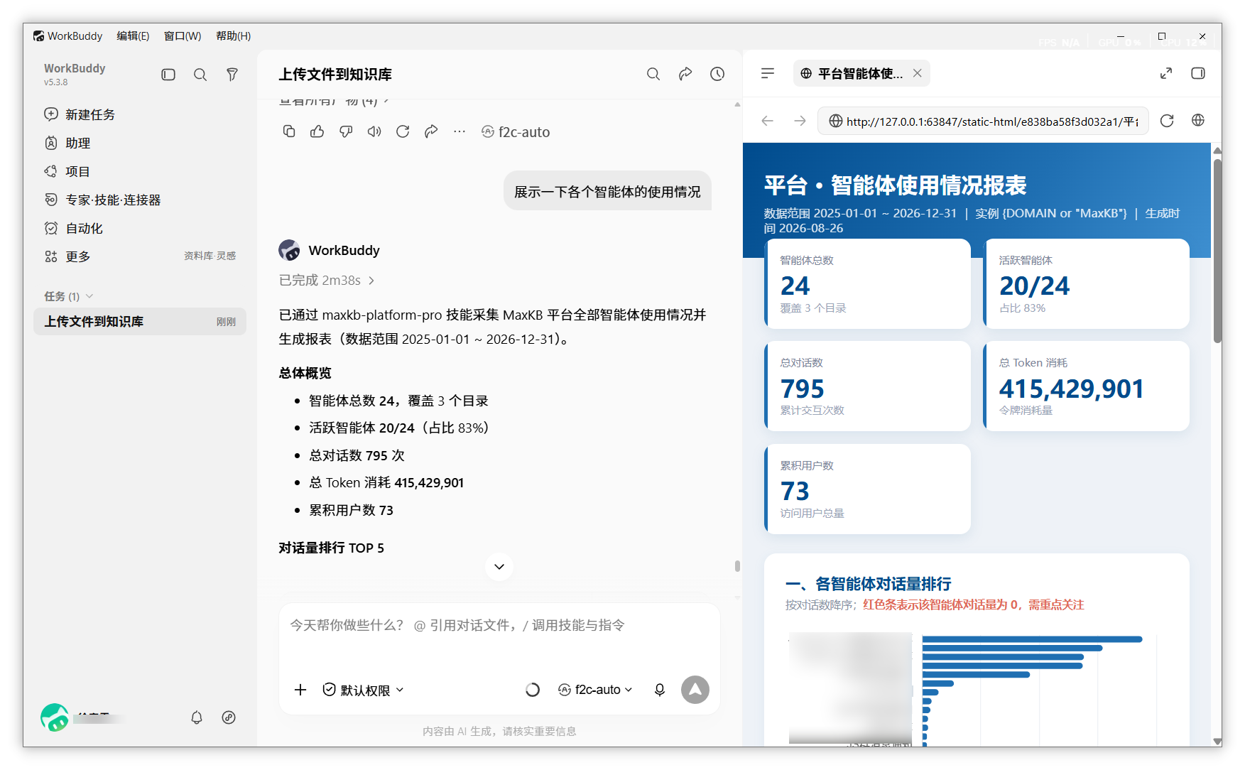 MaxKB 报表显示