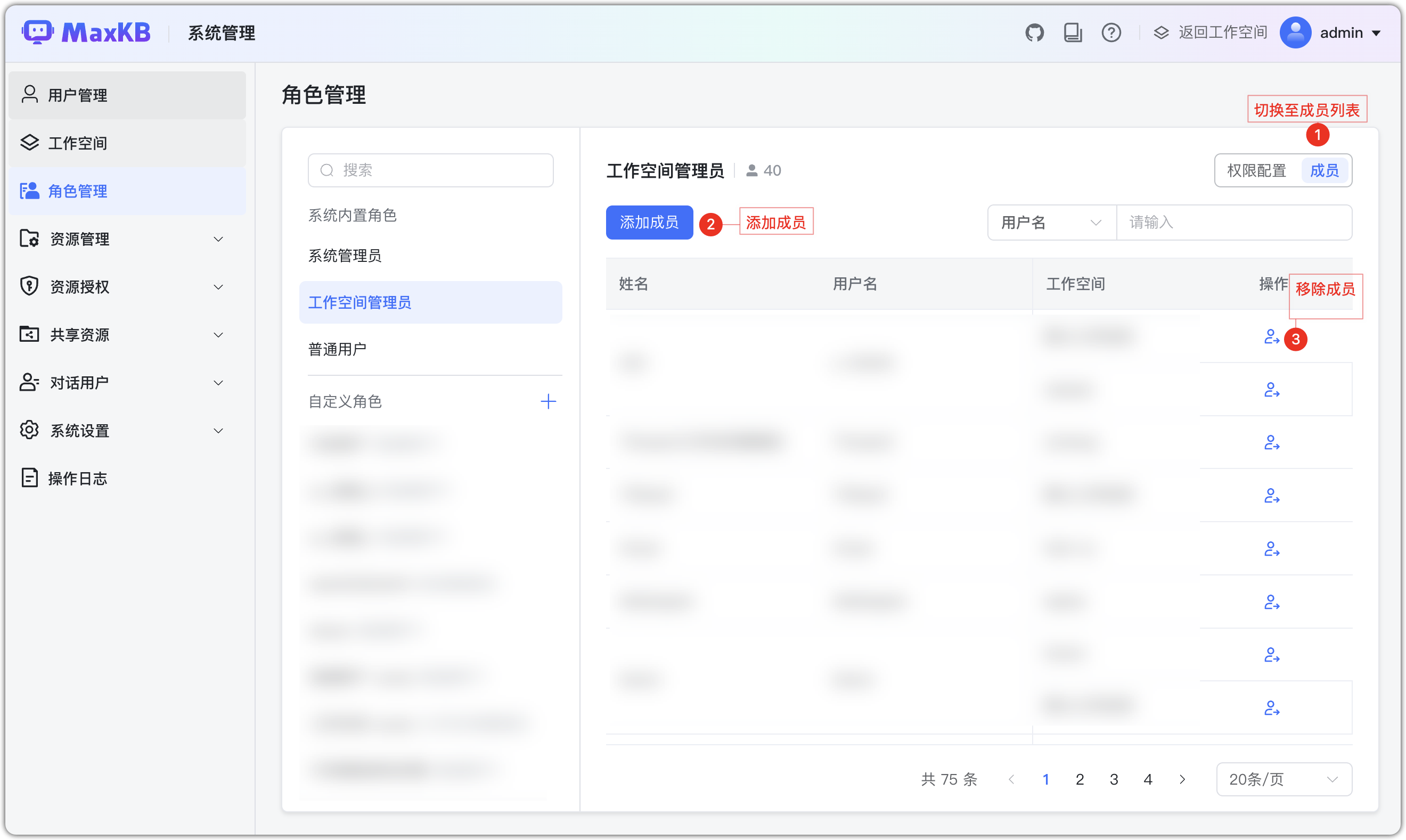 成员管理